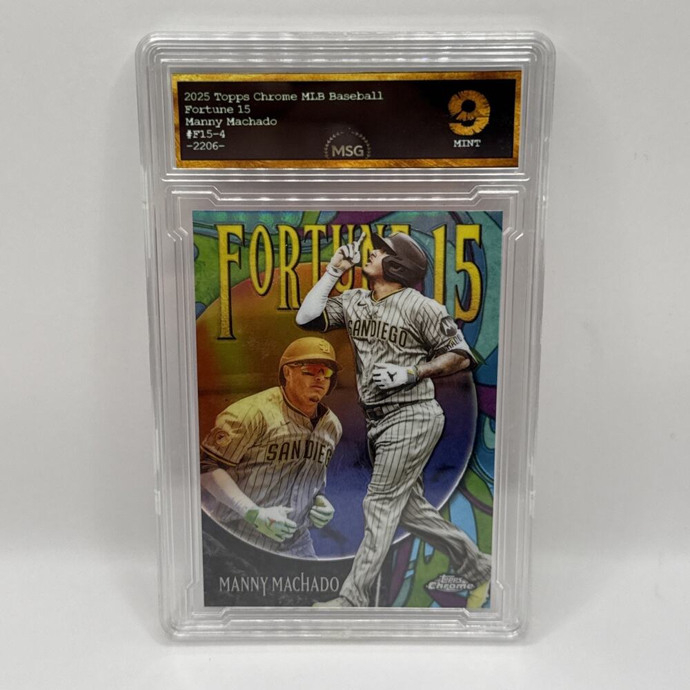 2025 Topps Chrome Update Series - Fortune 15 Manny Machado #F15-4 Graded 9 Mint